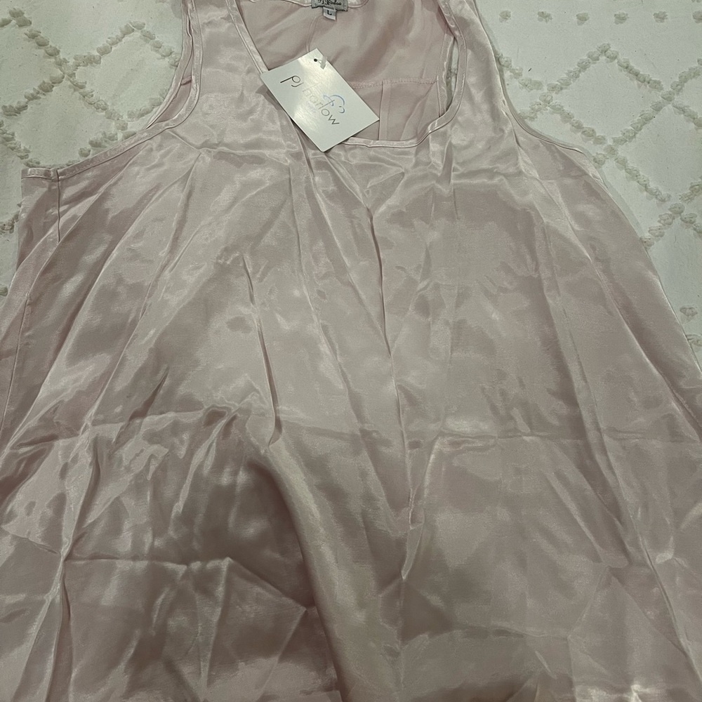 PJ Harlow Blush Satin Lounge Top